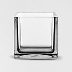 Square glass vase transparent  10 x 10 x 10 cm